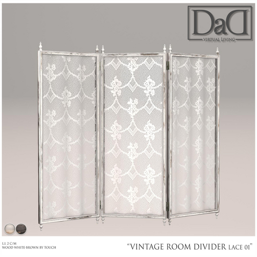 Second Life Marketplace Vintage Room Divider" Lace 01